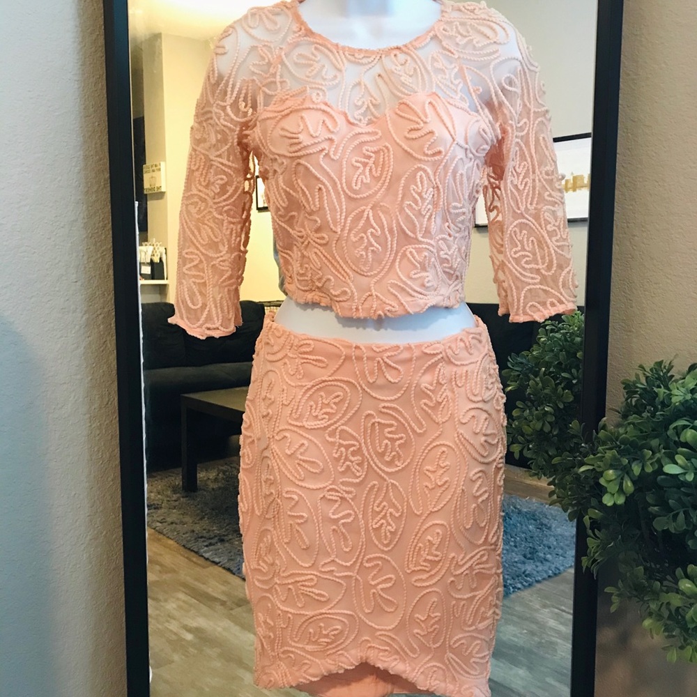 A’GACI Crotchet Detail Skirt Set